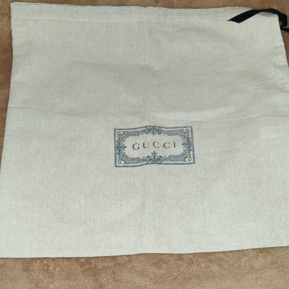 Gucci Cream Dust Bag with Black Drawstring